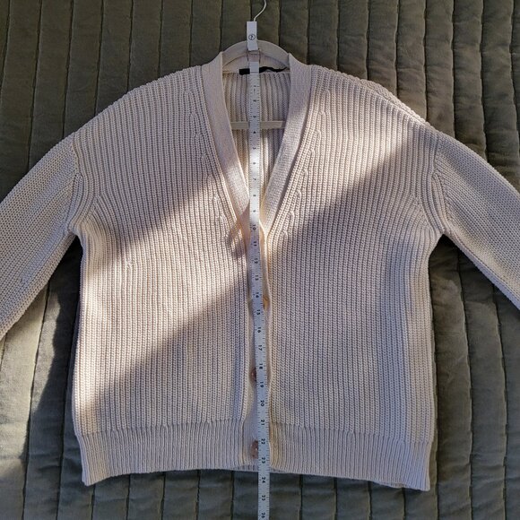 JENNI KAYNE Cotton Cocoon Cardigan Ivory XS - Picture 12 of 14